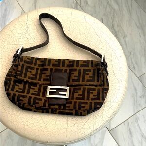 Fendi Brown and Black FF Monogram bag